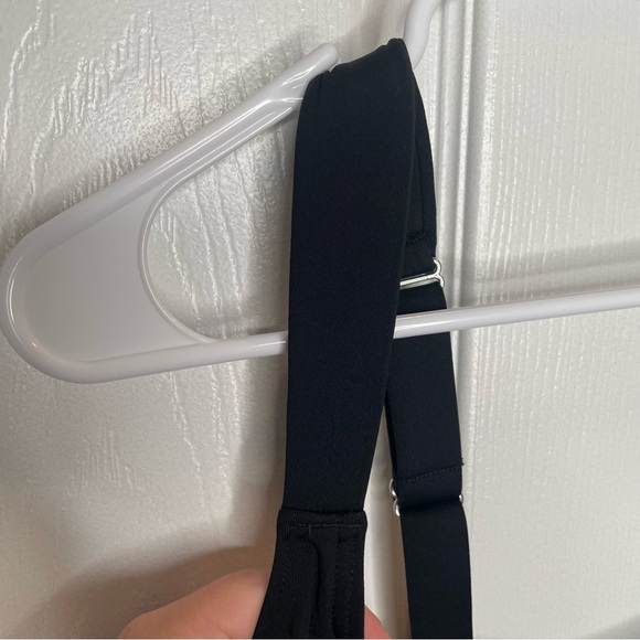 Lands' End Plus Size Adjustable Scoop Neck Flutter Tankini Top Black 2X 20W/22W - Picture 6 of 8